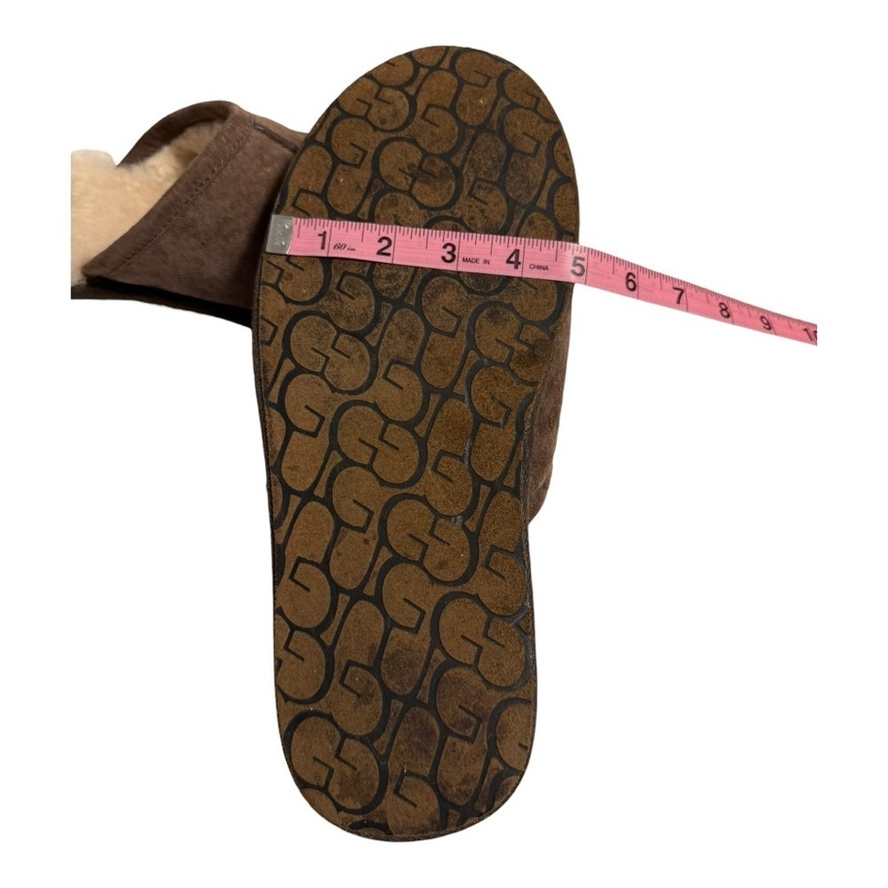 UGG Men's Scuff Slippers - Size 12 | Espresso Suede Colour | Sheepskin Lining - Picture 8 of 13